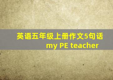 英语五年级上册作文5句话my PE teacher